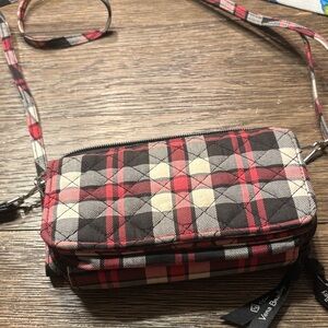 Vera Bradley Red and Black Plaid Crossbody Bag